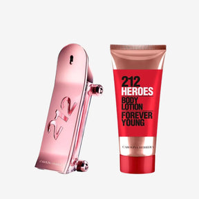 Kit Perfume Carolina Herrera 212 Heroes For Her Eau de Parfum 80ml + Loção Corporal 100ml